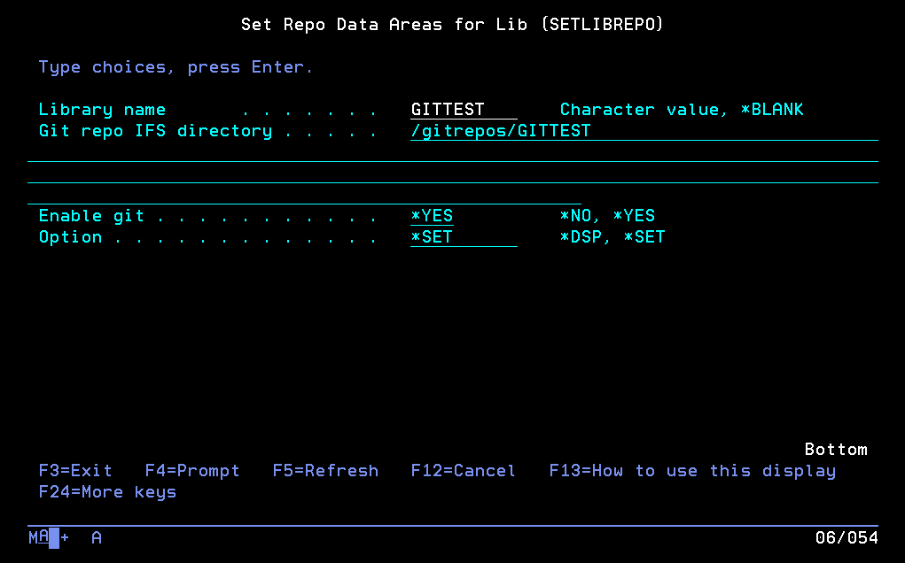 Enter Info for GITTEST library repository