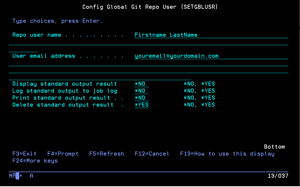 Enter Git global user settings once per IBM i user